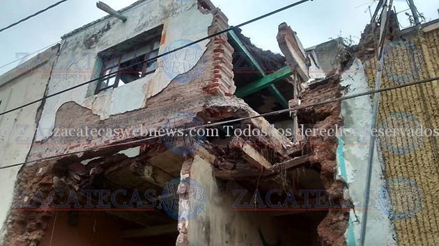 La vivienda minutos antes del colapso.